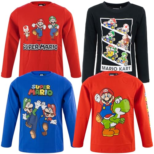 Super Mario - Niño Niña - Camiseta Camiseta Camiseta de Manga