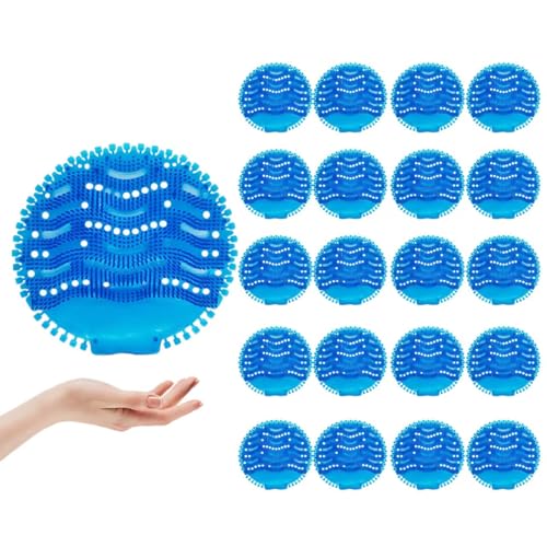 Urinal Screen Deodorizer, Blue Wave Design,dorizer for Men's Restroom, Commercial & Home Use ，30-Day Freshness, Pack of 20 Pieces. urinal screen ，Ocean smell, fresh and pleasant.