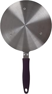 Placa de anel de cozimento difusor de calor, conversor de adaptador de indução de aço inoxidável Hob Coffee Milk Panelas de indução, Difusor de cozimento a calor de fogão elétrico (P/M/G) (M)