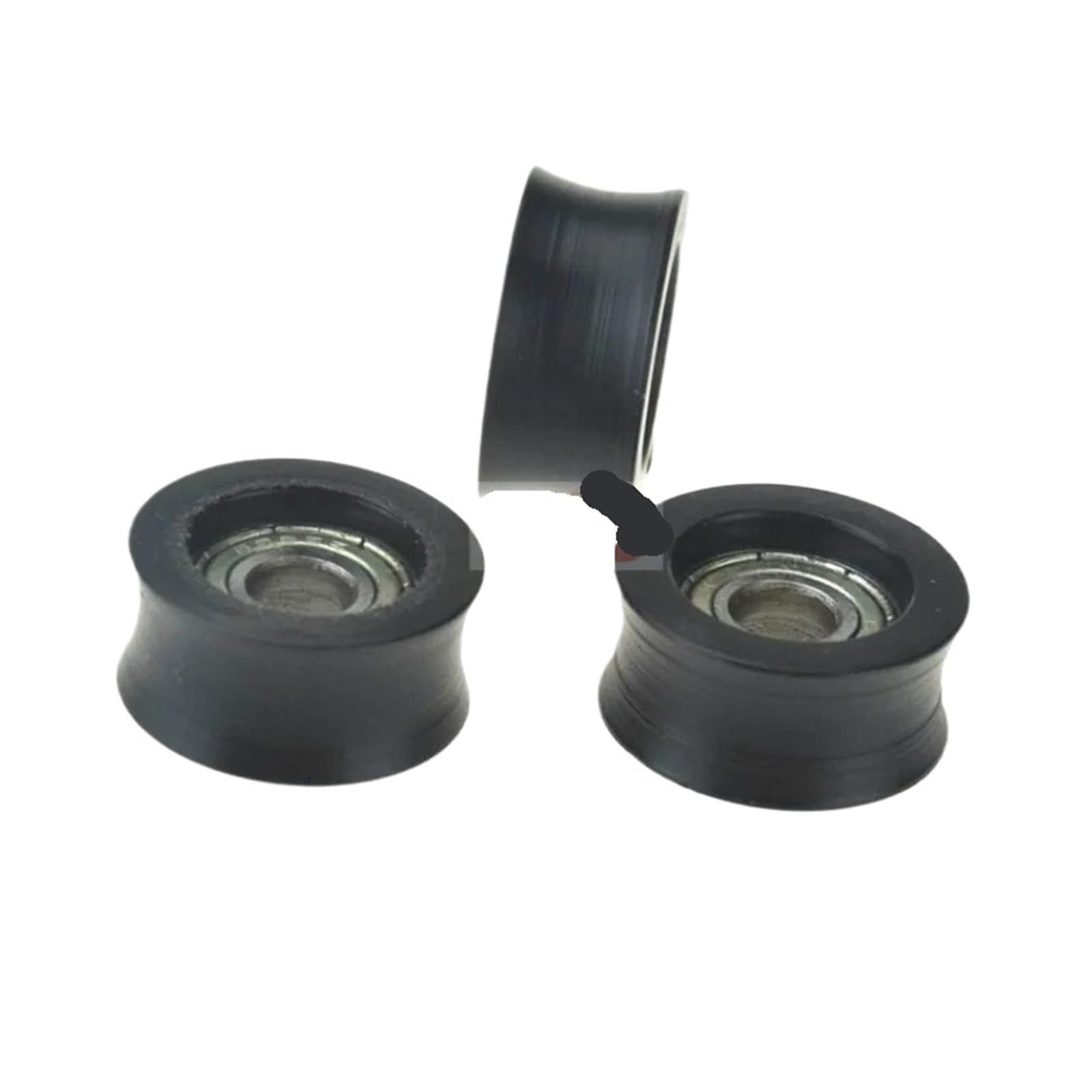 Rouleau en nylon noir 696zz U 10mm galet de guidage pour rail 6x21mm