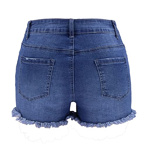 Atditama Women's Summer Ripped Jean Shorts Stretch Skinny Frayed Denim Shorts Beach Casual Women Shorts2