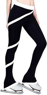 BLOSSS Ice Skating Pants Spiral Weight Fleece Figure Skating Leggings Girls Children Women Skiing Ice Skating Training Pants