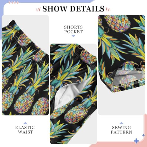 ZZXXB Pineapples Boys Long Pants Soft Trousers Elastic Waist Kids Lounge Bottoms with Pockets S-XL4