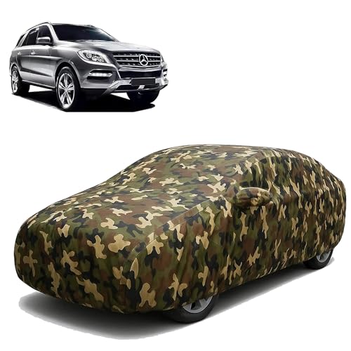Image of Sulfar 100% Waterproof Car Body Cover Compatible with Mirror for Mercedes Benz MClass with Long Lasting Durable Material (Triple Stitched, Full Bottom Elastic, Camouflage Army)