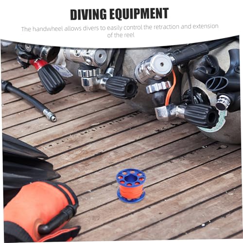 Carrete de buceo con cuerda resistente a la corrosión accesorio spool de aluminio compacto 7