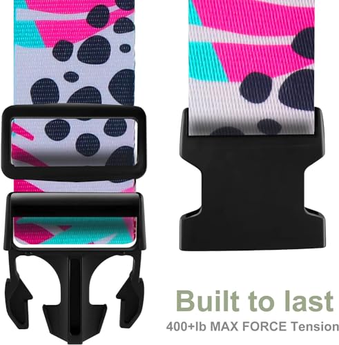 Image of Luggage Straps for Suitcases TSA Approved Easy Pack Organized Suitcase Strap, Luggage Strap, Luggage Belt Strap, Bag Straps for Luggage. Buckle Straps Travel Accessories (Hawaii Plant)