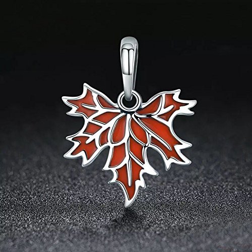 Autumn Maple Dangle 925 Sterling Silver Maple leaves Charm Beads for Charms Bracelet & Necklace3