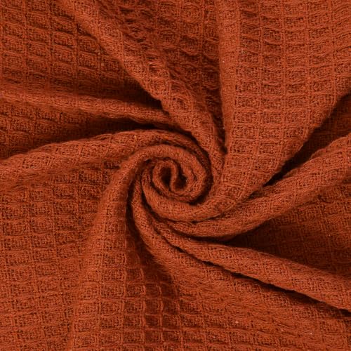 Image of Handloom Cotton Throw for Sofa & Bed | Soft Lightweight Boho Blanket | Decorative All-Season 100% Cotton Sofa Throw - 50x60 inch (Cherry)