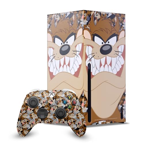 Skin Xbox Series X Looney Tunes diable de Tasmanie habillage complet console et manette