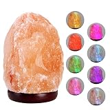 pursalt Himalayan Salt Lamp Night Light, 8 Colors Changing USB Salt Rock Lamp, Mini Small Salt Lamp