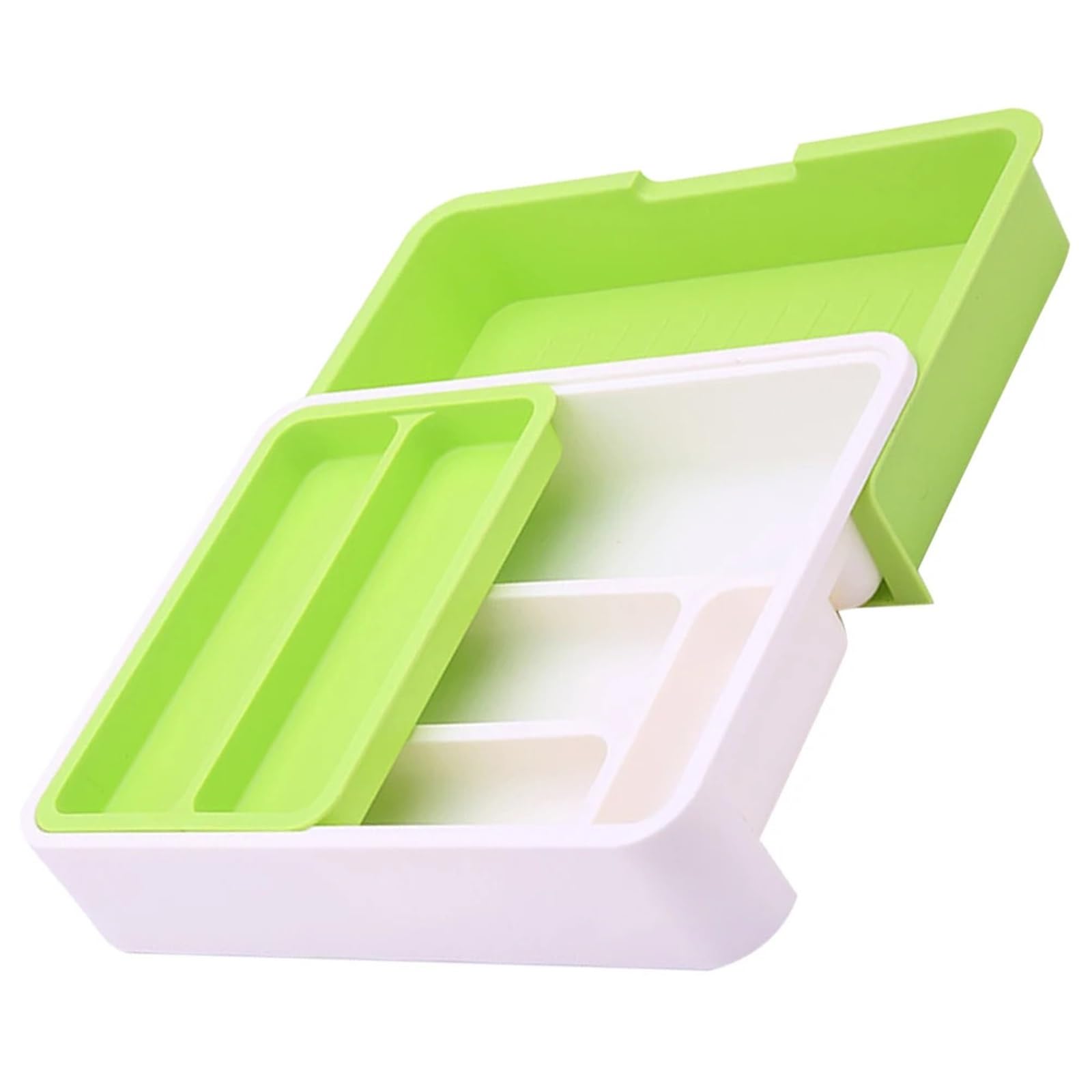 WDSBZNB Cutlery Tray Multifunction Cutlery Storage Box 1 Set PP Material Knife Fork Spoon Organizer Strong Capacity Easy Clean Safe Home Use