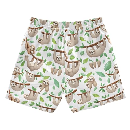 Boys Swim Trunks Cute Sloths Toddler Swim Shorts Little Boys Bathing Suit Swimsuit Toddler Boy Swimwear 2T 202c15812