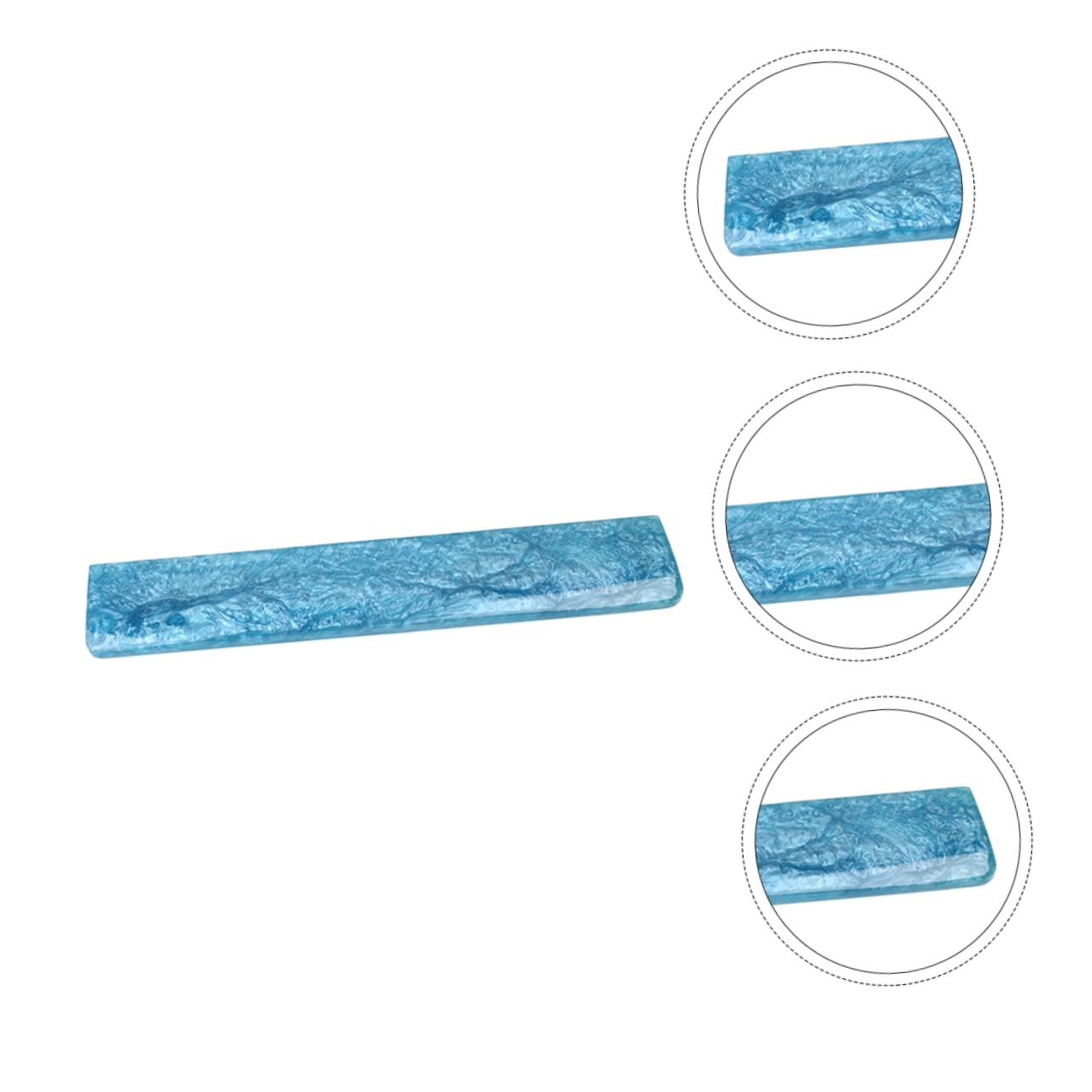 Reposamuñecas Azul de Resina Epoxi para Teclado Mecánico 61