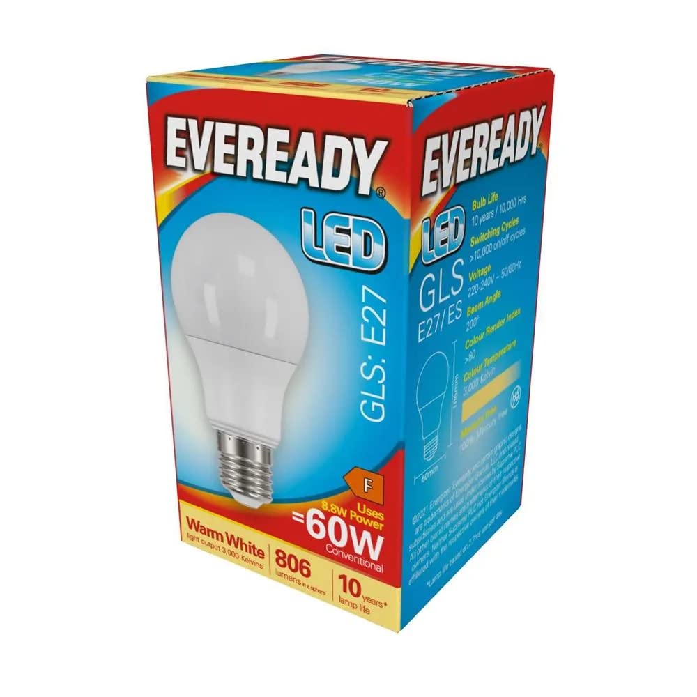 Eveready Warm White 60W Led Gls Opal E27 Ww S13624