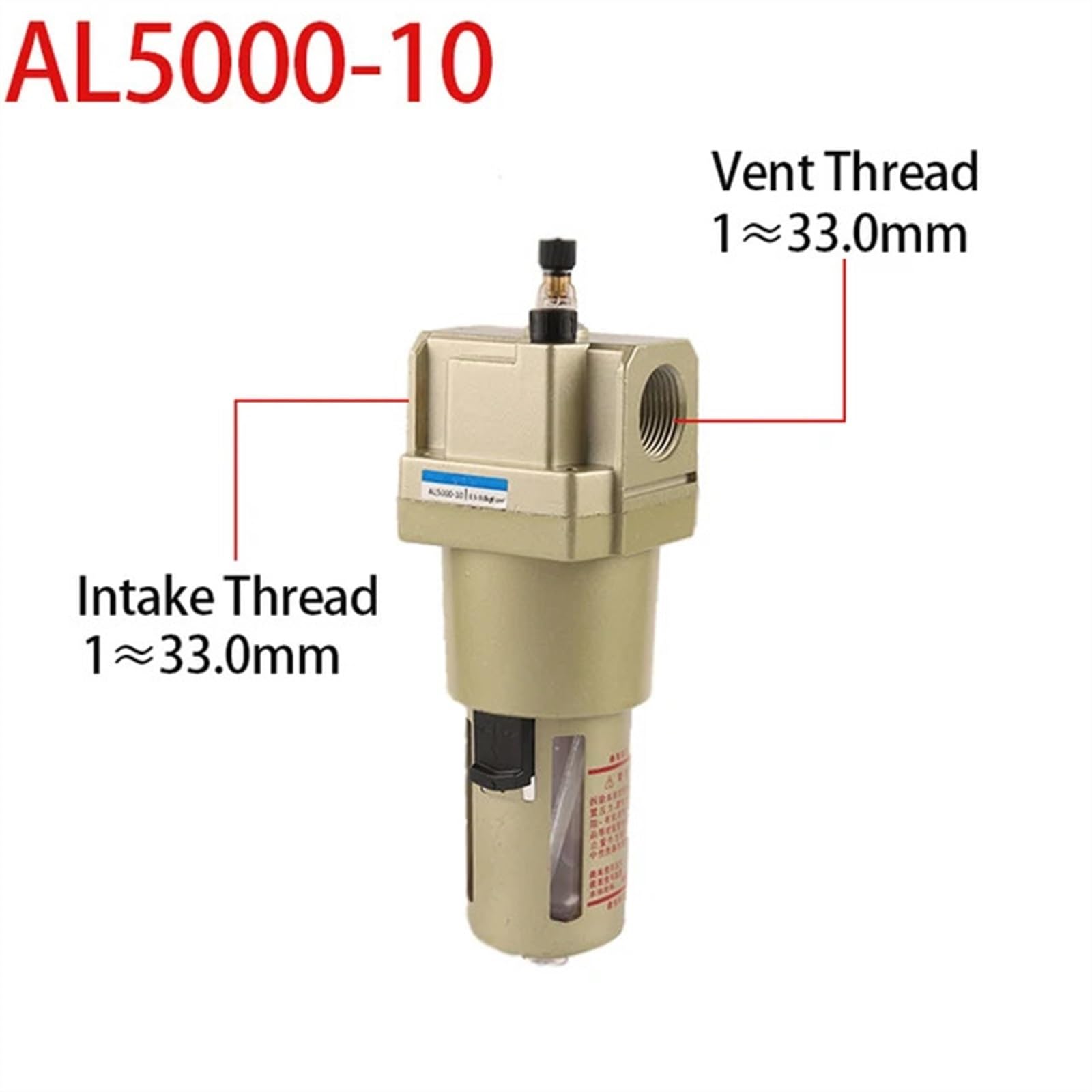 AL2000-02 Unità di trattamento della fonte Lubrificatore pneumatico Nebbia d'olio Oliatore d'aria Filtro pneumatico Porta G1/4 Compressore pneumatico(AL5000-10)