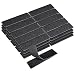 KING MOUNTAIN 1x4 Inch Hook and Loop Strips, 20 Sets Nylon Self Adhesive Tape, Double Sided Strong Back Adhesive Tape and Dots for Office, Home and Crafting, Heavy Duty, Black