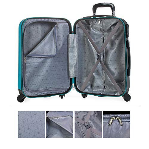 ITACA - Maleta Cabina de Viaje Rígida 4 Ruedas Trolley 55 cm ABS. Equipaje  de Mano. Pequeña Práctica Cómoda y Ligera Low… - Guiadelturista.com