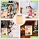 PcvGef Donut Ständer, Donut Wand für Hochzeiten, Geburtstage, Babypartys und Jubiläen, Holz Donutständer mit 9 Löchern, 35×26 cm, natürliche Holzfarbe