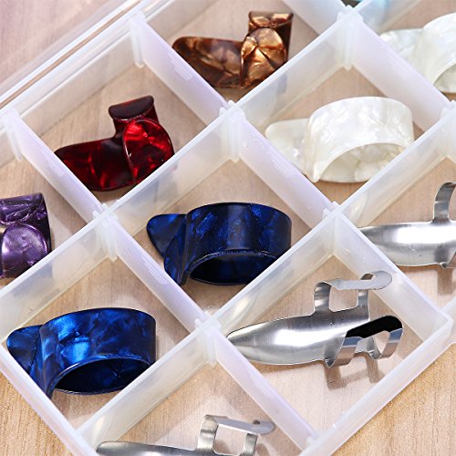 ULTNICE 15pcs Finger Pick pouce Pick Set médiators avec boîte de rangement cas de grille 15 - Les Beatles, Paul McCartney, John Lennon, RIngo Starr, George Harrison ULTNICE 15pcs Finger Pick pouce Pick Set médiators avec boîte de rangement cas de grille 15 – Image 6