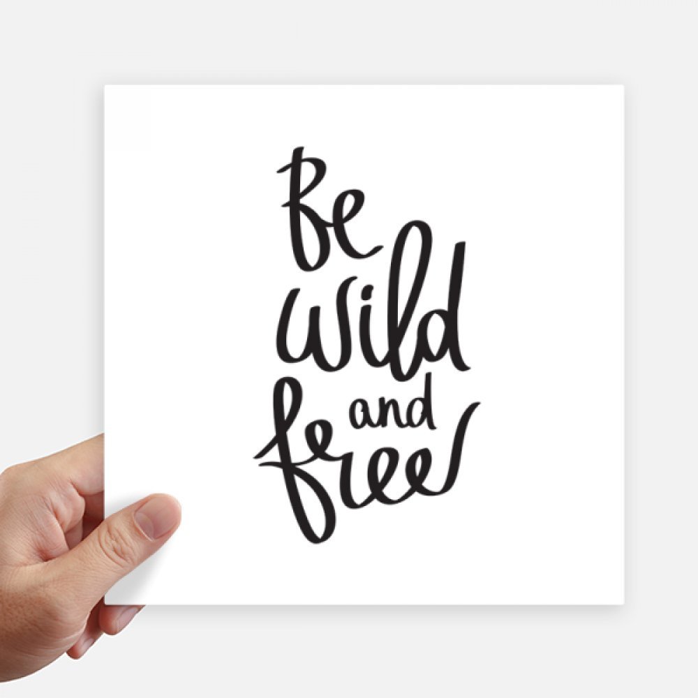 Autocollant carré 20 cm Be Wild et Devis Gratuit lot de 4 stickers multicolores