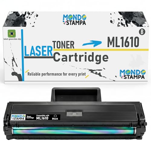 Mondo Stampa Tóner negro de alta capacidad compatible con ML 1610D2, rendimiento de 3000 páginas, para Samsung Serie ML 1610, ML 2010, ML 2510, SCX 4521F