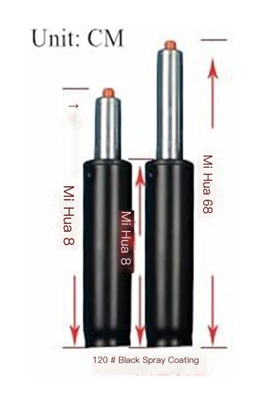 Verin pour Fauteuil de Bureau Tige Support pneumatique, Chaise Bureau, Chaise Bar, 213, Ressort à Piston pneumatique Ressort à Pression de Gaz(B)