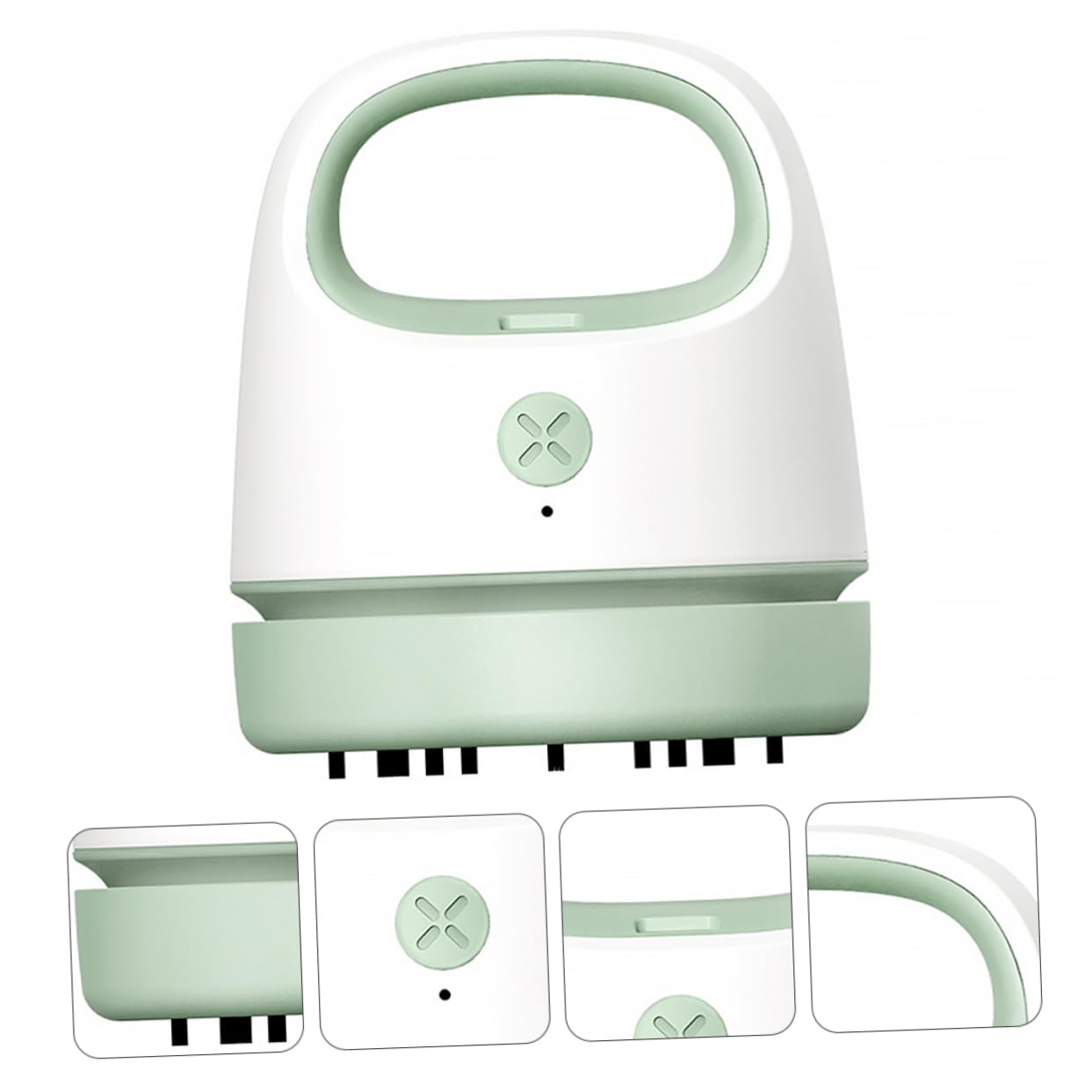 Aspirapolvere Portatile da Tavolo Mini Aspiratore senza Fili Design Ergonomico per Pulire Polvere e Peli in Abs su Scrivania o Auto