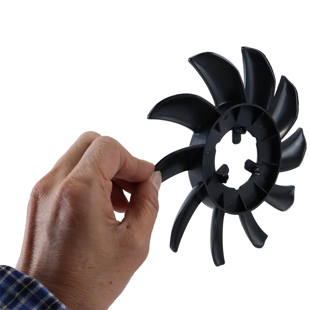 Ludom Paquete de 2 55217 53994 10 Ventiladores compatibles con Cub Cadet para Hydro Gear Bomba hidráulica para cortacésped de giro cero Ventilador de enfriamiento de 7 pulgadas