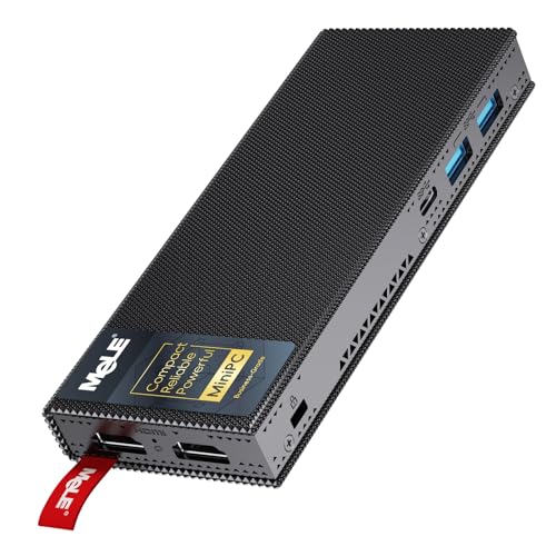 MeLE Fanless Mini PC Stick PCG02 Pro N5100 8GB/256GB, WiFi5 USB PD3.0, Micro Computer Desktop Dual HDMI, Gigabit Ethernet BT5.1, Compact SFF on Business Office Industrial IoT Home