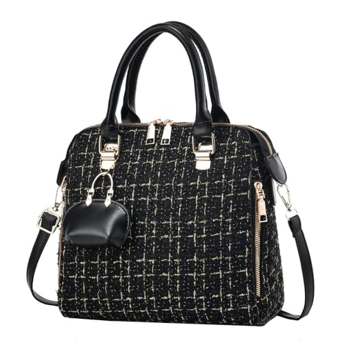 Image of Quilted Crossbody Purse Women Shoulder Bag with Flap Handbag Side Purse Evening Clutch with Adjustable Chain Strap