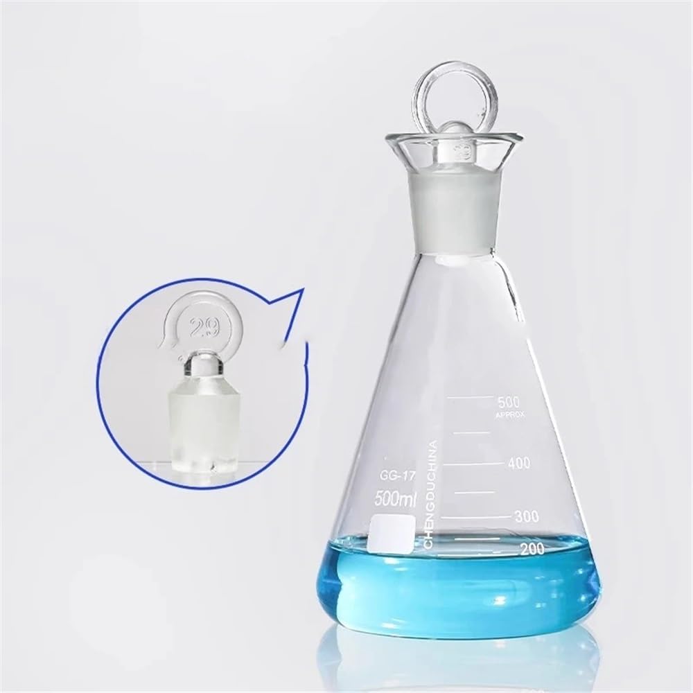 Attrezzature e forniture di laboratorio 1 pallone da laboratorio in vetro borosilicato ad alto contenuto di, triangolare, con tappo