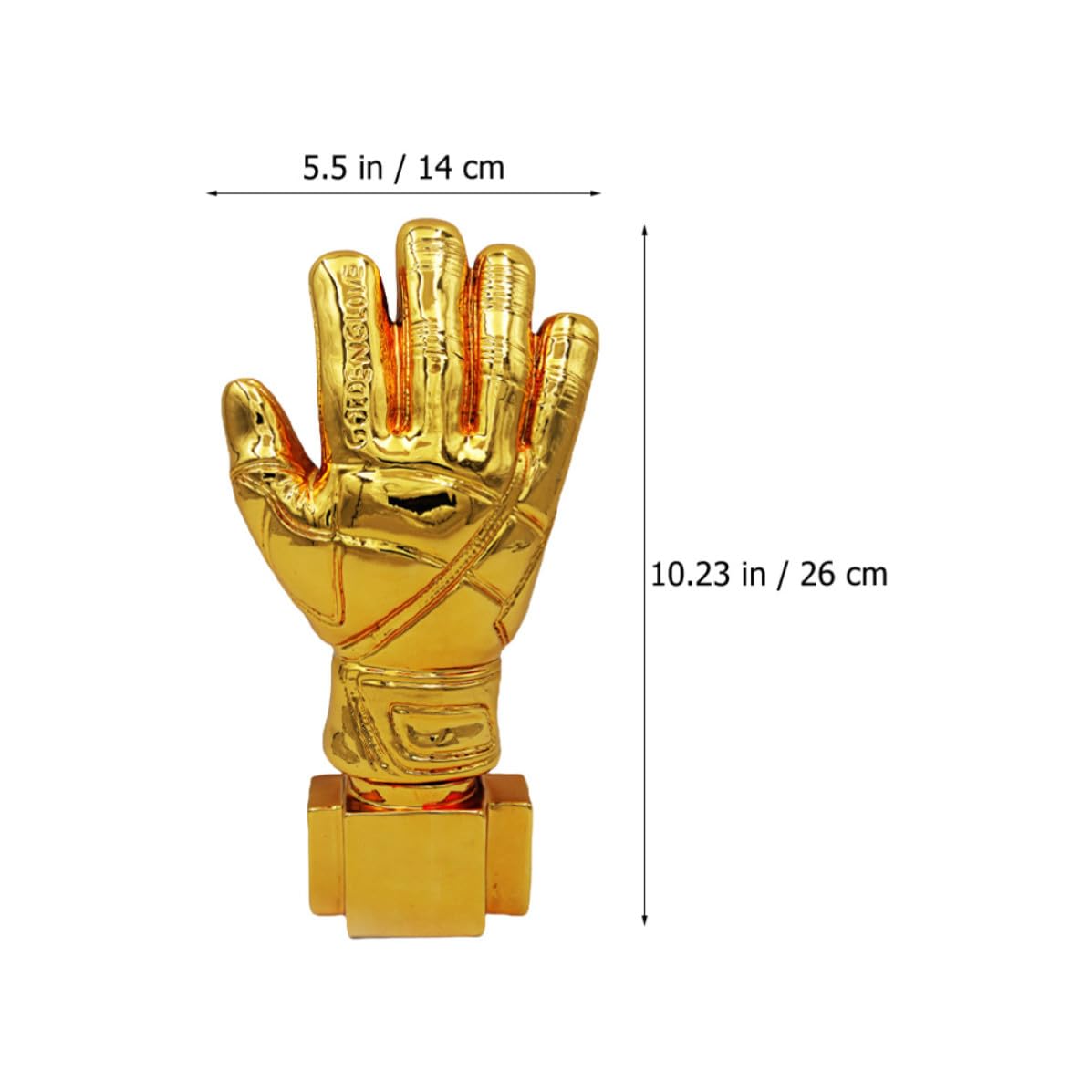 Premio Decorativo Guanto Portiere da Calcio Resistente in ABS Oro