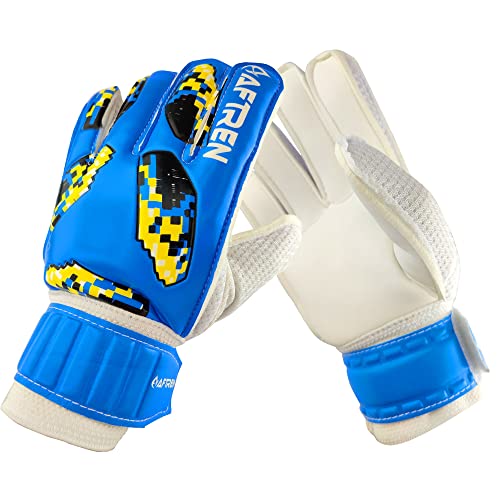 Gants De Gardien AFTREN Pour Enfants - Paume Adhérente, Double Bracelet, Parfait Pour Foot En Extérieur
