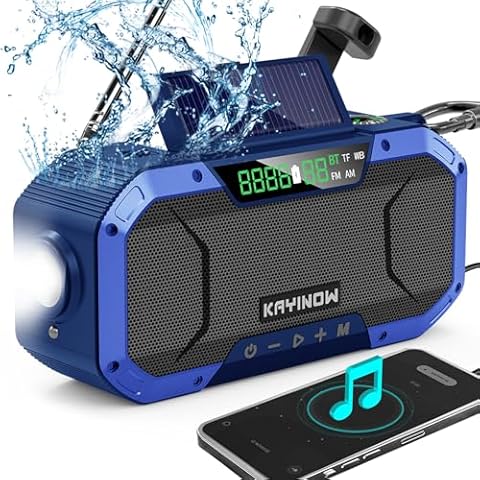 Emergency Hand Crank Solar Radio Waterproof Bluetooth Speaker Cover
