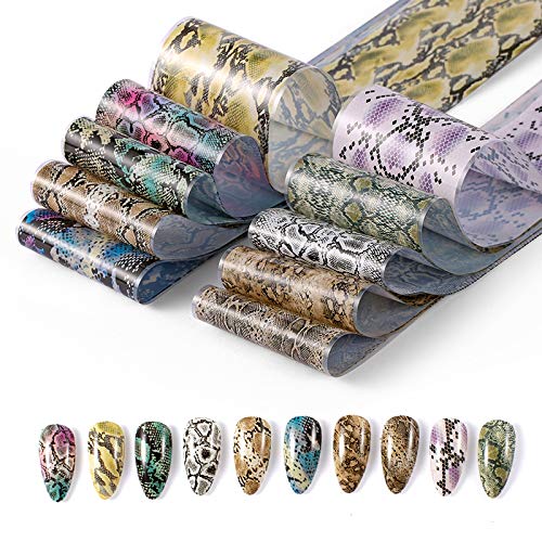 Changar JKP2000 Animal Skin Nail Art Foil Transfer Decals Serpentine Leopard Print Tiger Snake Skin Pattern Fish Scale Nail Foil A... thumb #8