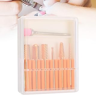 Conjunto de brocas de unhas para unhas acrílicas, 7 peças de remoção de pele de unhas brocas de unhas lixamento para acrílico para ferramentas de unhas acrílicas ferramentas de unhas acrílico ferramentas de unhas conjunto de cabeça de polimento