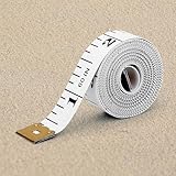 60-Inch/150-Cm Double Scale Rule, Tape Measure Soft Ruler Measuring for Weight Loss Medical Body Measurement Sewing Tailor Craft Ruler(White)
