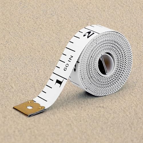 60-Inch/150-Cm Double Scale Rule, Tape Measure Soft Ruler Measuring for Weight Loss Medical Body Measurement Sewing Tailor Craft Ruler(White)