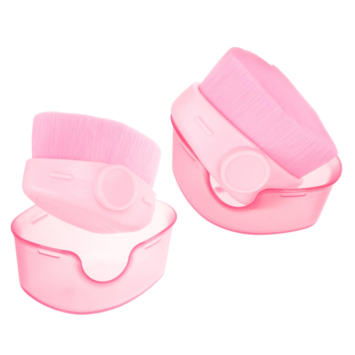 Baluue Travel Foundation Brush Set 2pcs Makeup Brushes Foundation Blender Soft Bristles for Smooth Application