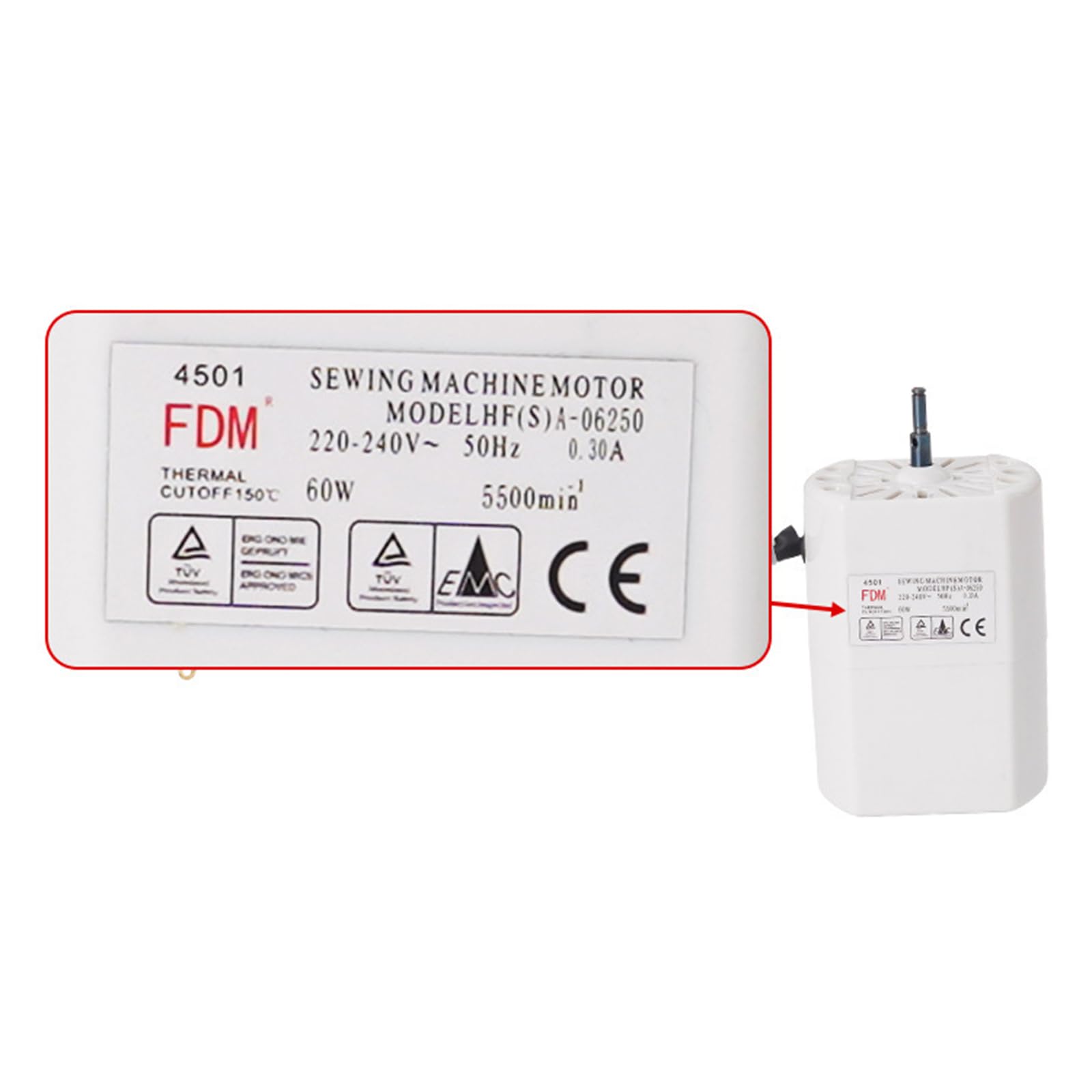 Motore elettrico per macchina da cucire, 60 W, 220 V-240 V, ricambio