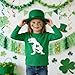 Cadidi Dinos Kids St. Patrick's Day T-Shirt - Dinosaur T-Rex & Shamrock Clover - Green Lucky Charm Clover Irish Graphic T-Shirt Boys' Girls' Long Sleeve 100% Cotton Shirts Tee Size 5-6 Years