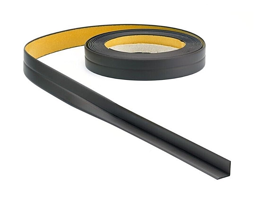 Graphite 10X10mm- 5 Metres Self Adhesive Plastic Pvc Corner 90 Degree Angle Trim Flexible Cover Strip Masking Trim Tmw Profiles (Graphite)