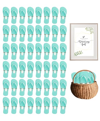 Image of Winterlace Bulk Flip Flops for Weddings | 48 Pairs | Reception Guest Slippers | Women Men Beach Pool Wholesale Sandals Pack