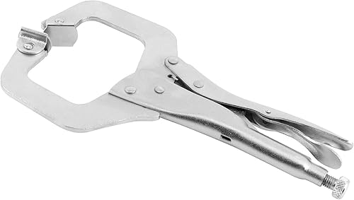 Miniatura 5 de NINGWAAN Paquete de 6 alicates de bloqueo con abrazadera C de 11 pulgadas, abrazadera C de bloqueo resistente, alicates C con almohadillas