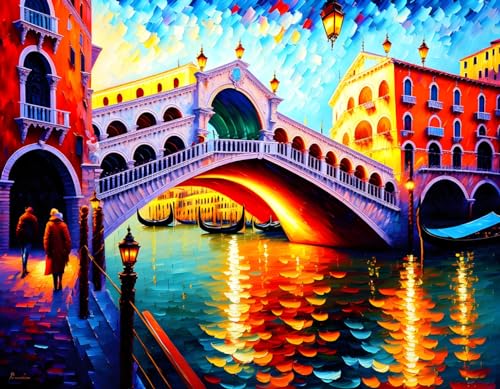 Toile Venise pont du Rialto 58x90 cm pour sublimer la déco de votre salon