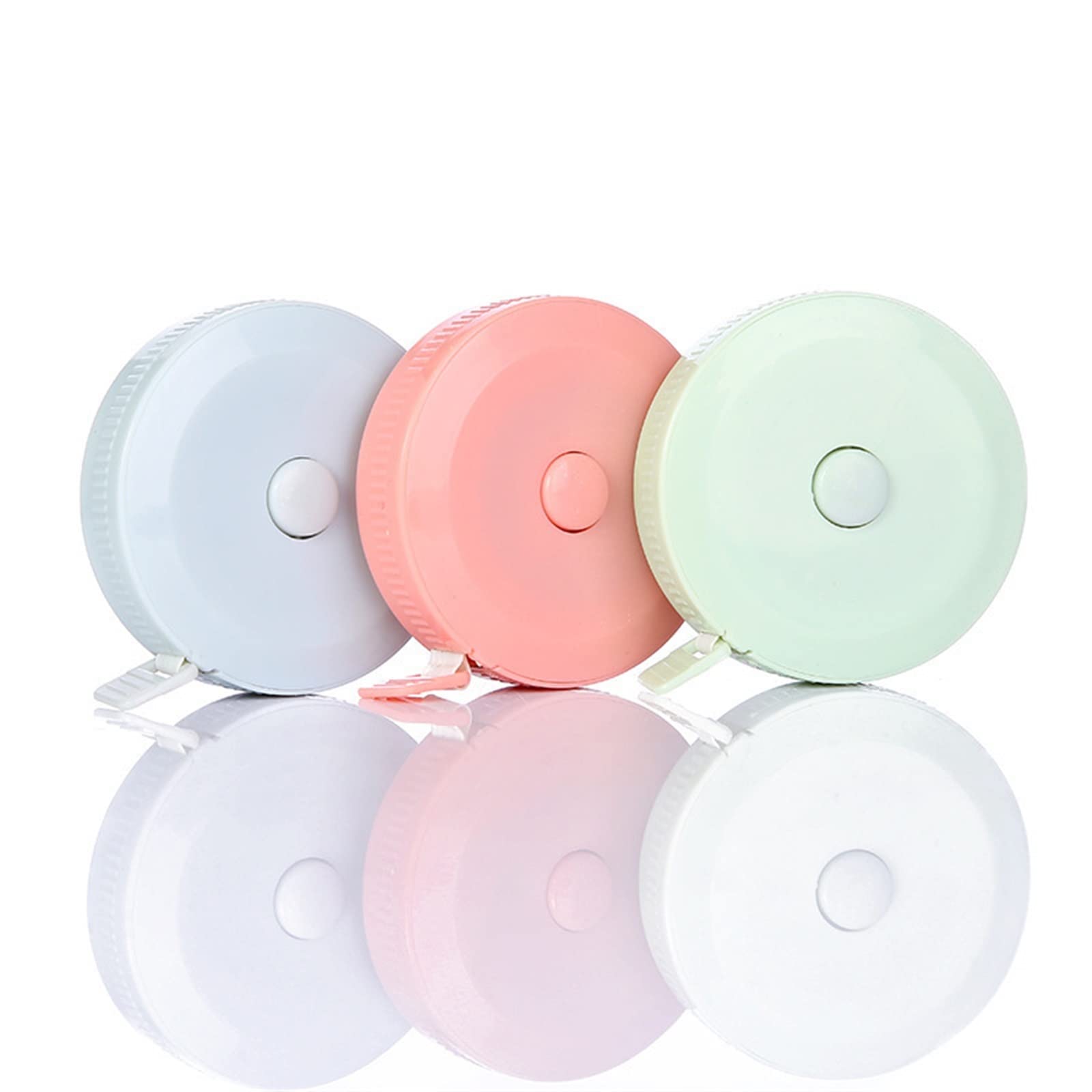 Cinta métrica 6.6 ft/79 pulgadas Cinta métrica suave Doble escala Cuerpo Costura Regla flexible para pérdida de peso Medición médica del cuerpo Costura Artesanía (color: blanco, longitud: 6.6 ft)