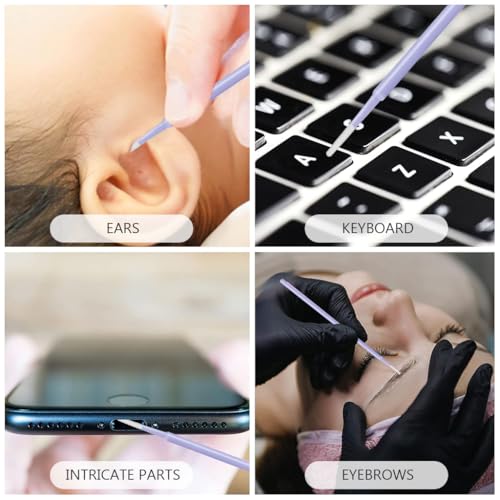 Image of MAYCREATE 100-Count Fine Tip Cotton Swabs for Makeup Removal Eyeliner Mascara Precision Removal Excess cosmetics Cotton Swabs Makeup Tools for Eyeliner Fixing & Sharpening & Lip Liner Correction