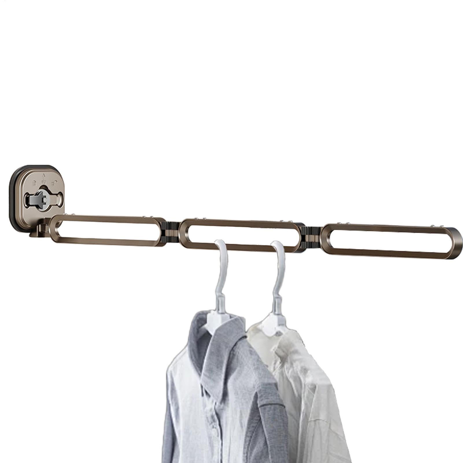 Étendoir à linge pliable rotatif en aluminium brossé durable