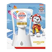 Sagrotan No-Touch Kids Hygiene Seife Starter-Set – Sagrotan No-Touch Automatischer Seifenspender inkl. Nachfüller Hygiene Seife Kamille – 1 x 250 ml Handseife
