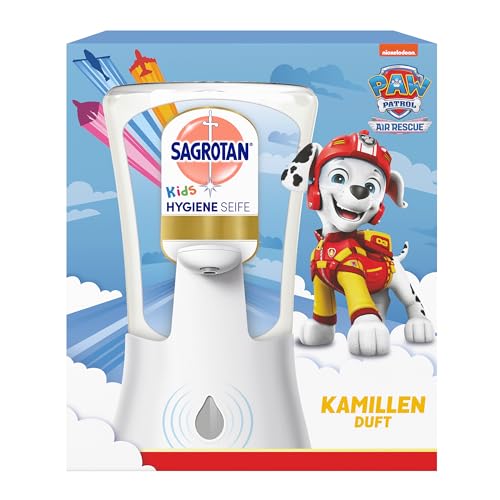 Sagrotan No-Touch Kids Hygiene Seife Starter-Set Sagrotan No-Touch Automatischer Seifenspender inkl. Nachfüller Hygiene Seife Kamille 1 x 250 ml Handseife